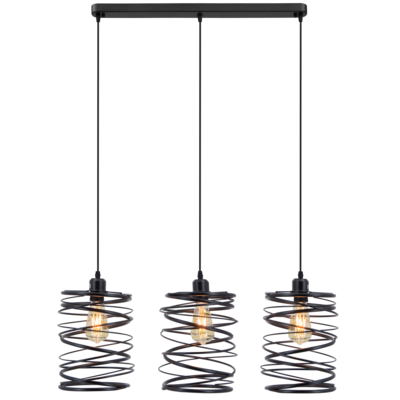 Lampa wisząca 3-płomienna E27 czarny 6801/3 Lampa wisząca - 01
