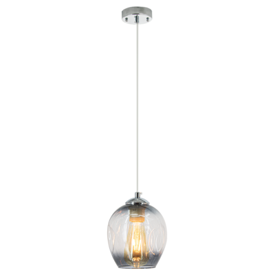 Lampa wisząca linka 1-płomienna E27 chrom czarny 8181/1 8C BL