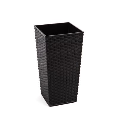 Doniczka FINEZJA 40 x 40 rattan czarny Lamela