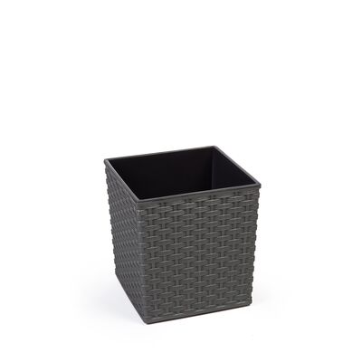 Doniczka JUKA 30 x 30 rattan grafit metalik Lamela