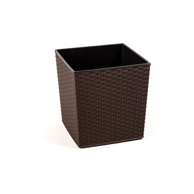 Doniczka JUKA 40 x 40 rattan mokka Lamela
