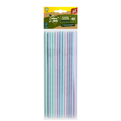Słomki z papieru pastelowe 40 szt.