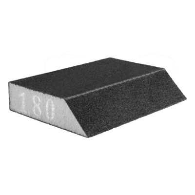 Gąbka ścierna 125 x 25 x 90 mm K180 skośna GRAPHITE