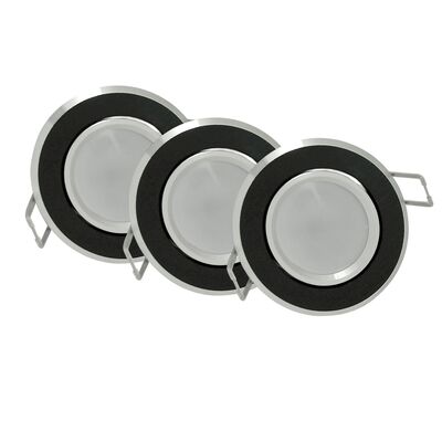 Oprawki LED POLUX SUN OLAL-IO84WWB2-250 czarny 3 szt.