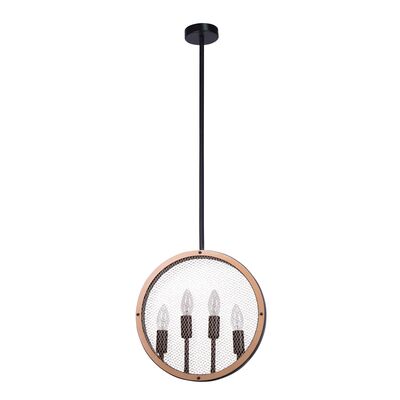 Lampa wisząca IL MIO Arete czarna metal 4xE14