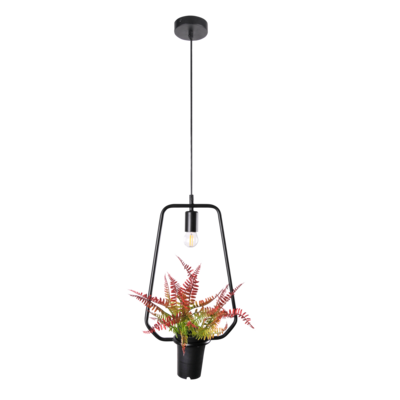 Lampa wisząca IL MIO SOREN czarna 1xE27 kwadrat