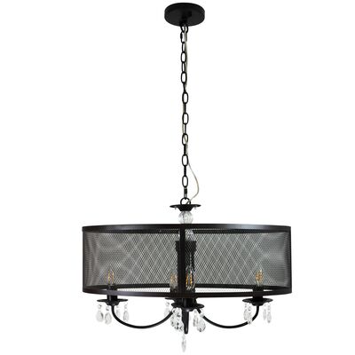 Lampa IL MIO BRESSO 4xE14 czarna mat owalna