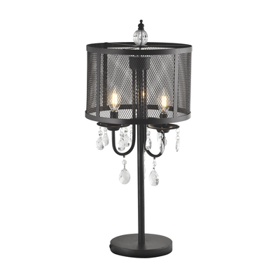 Lampa stołowa IL MIO BRESSO 3xE14 czarna mat