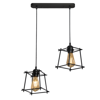 Lampa wisząca IL MIO RYGA 2xE27 czarna
