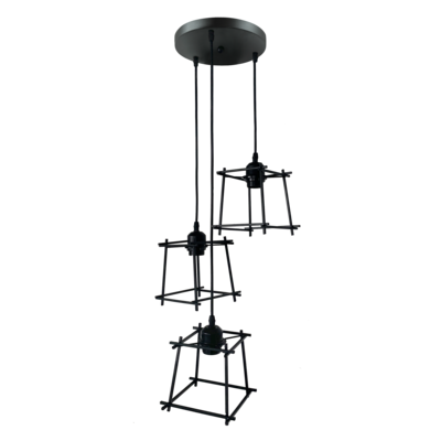 Lampa wisząca IL MIO RYGA 3xE27 czarna
