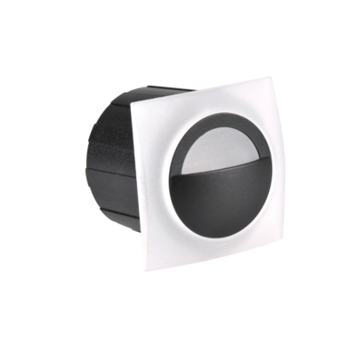Lampa schodowa Polux Q5 kwadrat 40 lm 3W IP44 czarna