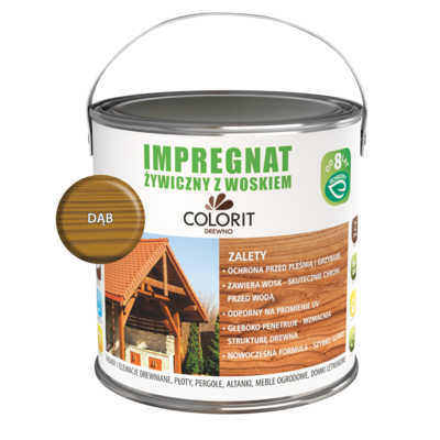 Impregnat żywiczny z woskiem Dąb 2,5 l Colorit Drewno