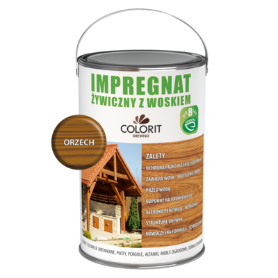 Impregnat żywiczny z woskiem Orzech 5 l Colorit Drewno