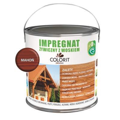 Impregnat żywiczny z woskiem Mahoń 2,5 l Colorit Drewno