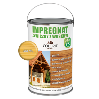 Impregnat żywiczny z woskiem Sosna 5 l Colorit Drewno
