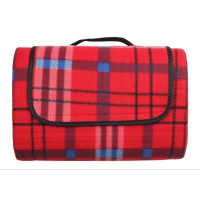 Koc polarowy nieprzemakalny INVERNO 135 x 175 cm czerwony