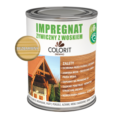 Impregnat żywiczny z woskiem Bezbarwny 750 ml Colorit Drewno