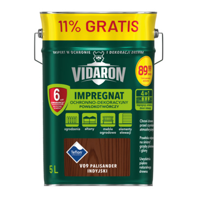 Impregnat Powłokotwórczy Ochronno-Dekoracyjny Palisander Indyjski V09 5 l VIDARON