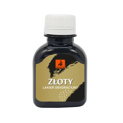 Lakier dekoracyjny złoty 80 ml DRAGON