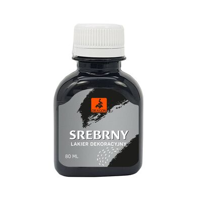 Lakier dekoracyjny srebrny 80 ml DRAGON