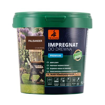 Impregnat akrylowy do drewna PREMIUM 1 l palisander Dragon