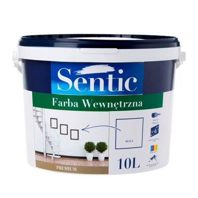 Farba wewnętrzna akrylowa PREMIUM 10 l biała Sentic