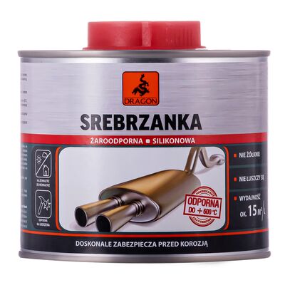 Srebrzanka żaroodporna 0,5 l metal Dragon