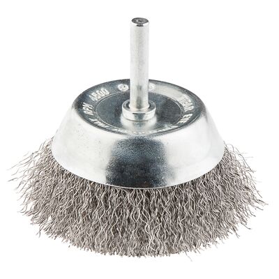 Szczotka druciana doczołowa z trzpieniem 75 mm, INOX GRAPHITE