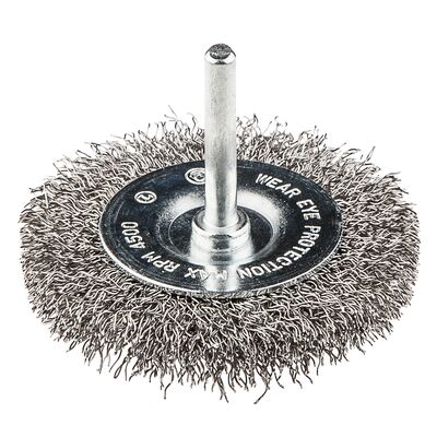Szczotka druciana tarczowa z trzpieniem 50 mm, INOX GRAPHITE