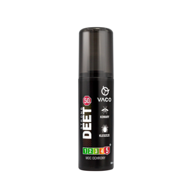 Płyn na kleszcze komary i meszki deet 50% 80 ml VACO STRONG