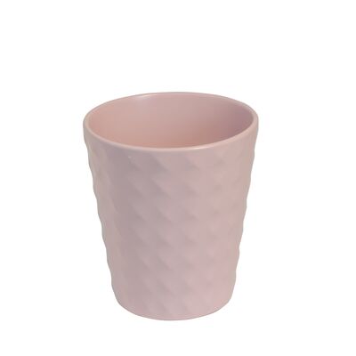 Osłonka ceramiczna borneo różowa 14,2 x 11,6 cm