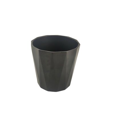 Osłonka ceramiczna flores czarna 13,4 x 13,7 cm