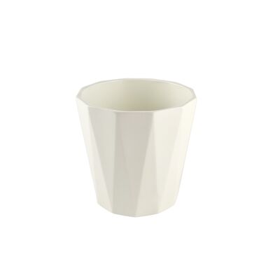 Osłonka ceramiczna flores wanilia 13,4 x 13,7 cm