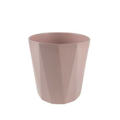 Osłonka ceramiczna flores różowa 15,3 x 13 cm