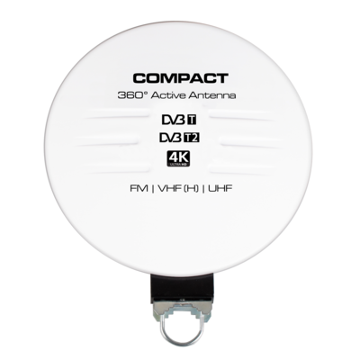 Antena dookólna TV Compact biała