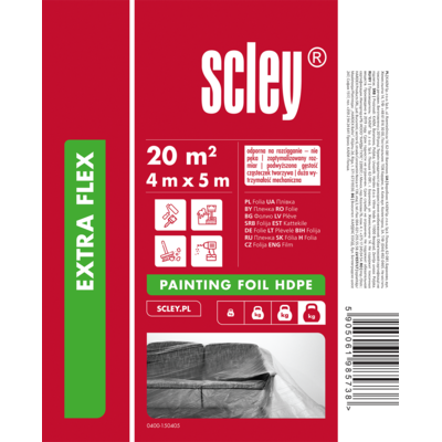 Folia 4 x 5 m HDPE Extra Flex 0,015 mm