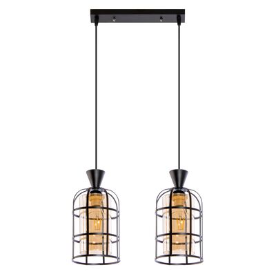 Lampa wisząca W-5007/2 E27 czarna