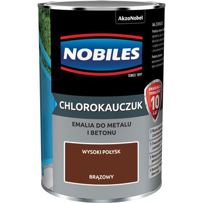 Emalia chlorokauczukowa Brązowy 0,9 l NOBILES