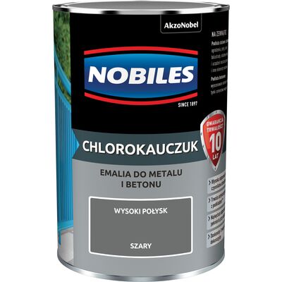 Emalia chlorokauczukowa Szary 0,9 l NOBILES