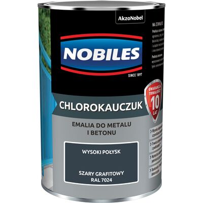 Emalia chlorokauczukowa Szary Grafitowy 0,9 l NOBILES