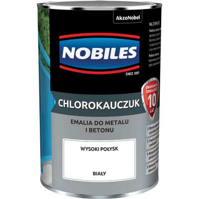 Emalia chlorokauczukowa Biały 0,9 l NOBILES