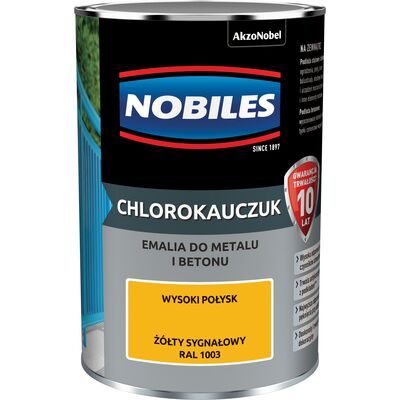 Emalia chlorokauczukowa Żółty Sygnałowy 0,9 l NOBILES