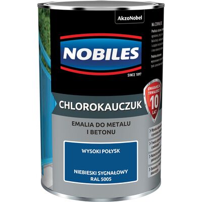 Emalia chlorokauczukowa Niebieski Sygnałowy 0,9 l NOBILES