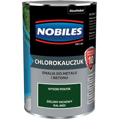 Emalia chlorokauczukowa Zielony Mchowy 0,9 l NOBILES