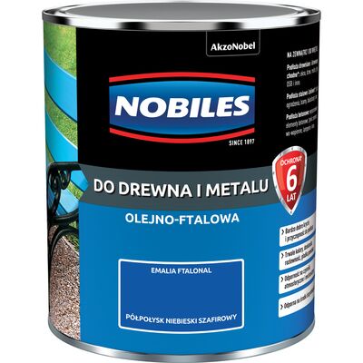 Emalia ftalowa Ftalonal Niebieski Szafirowy półpołysk 0,7 l NOBILES