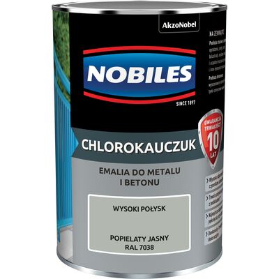 Emalia chlorokauczukowa Popielaty Jasny 0,9 l NOBILES