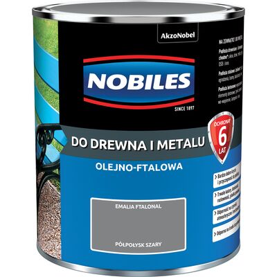 Emalia ftalowa Ftalonal Szary półpołysk 0,7 l NOBILES