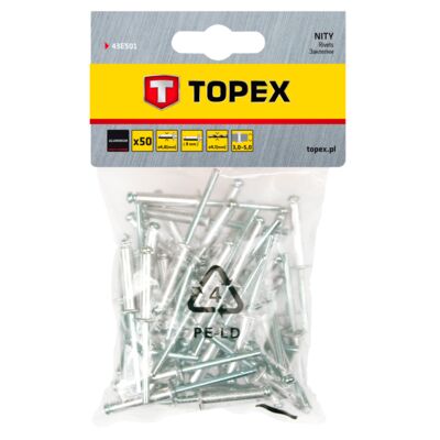 Nit aluminiowy 4,8 x 8,0 mm 50 sztuk TOPEX