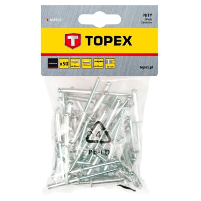 Nit aluminiowy 4,8 x 12,5 mm 50 sztuk TOPEX