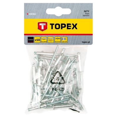 Nit aluminiowy 3,2 x 10 mm 50 sztuk TOPEX